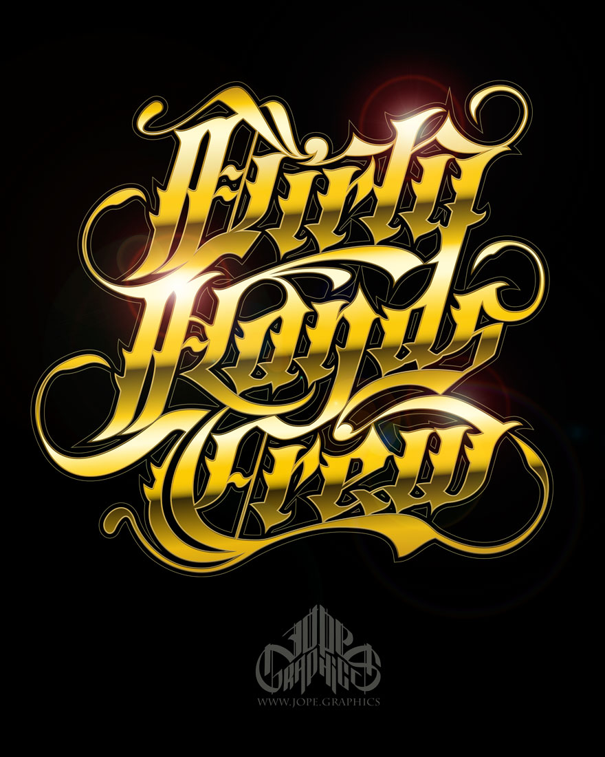 Lettering para Dirty Hands Crew